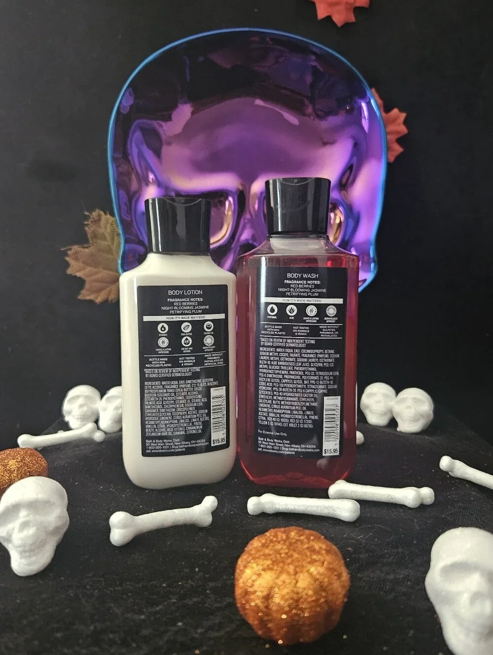 NWT Bath & Body Works Vampire Blood Body Wash & Lotion - Black, Red, Gold